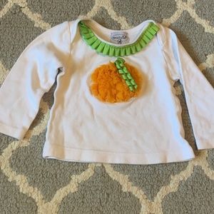 Mud pie baby girl Halloween thanksgiving shirt 12-18 months